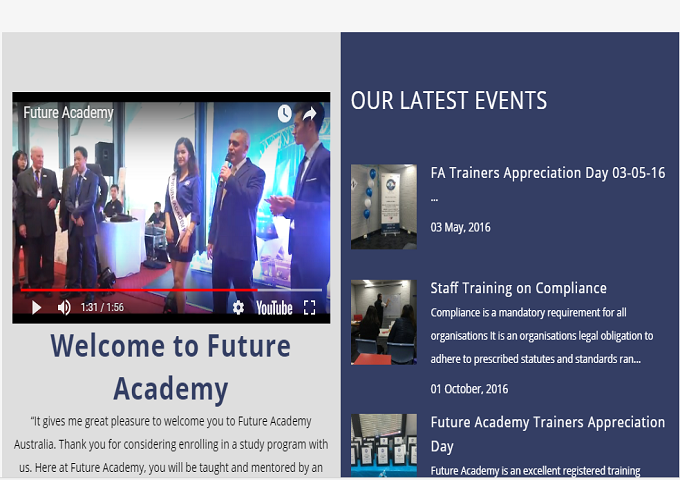 Trang web chính thức của Future Academy